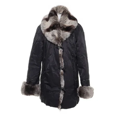 Manteau d'hiver (Gris, Marron) de Kriss Coton, Fibre métallique, Polyamide, Polyester