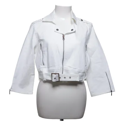 Biker jacket (White) from True Object Cotton, Elastane