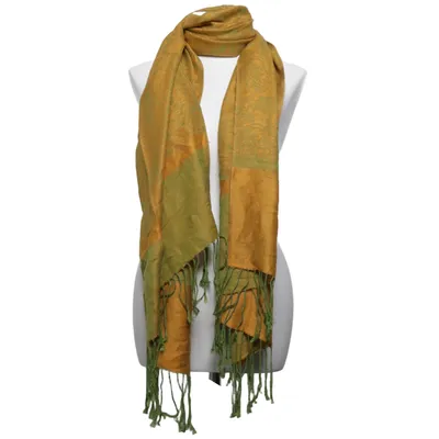 Sommerschal (Gelb, Grün, Orange) von Pashmina Seide, Wolle