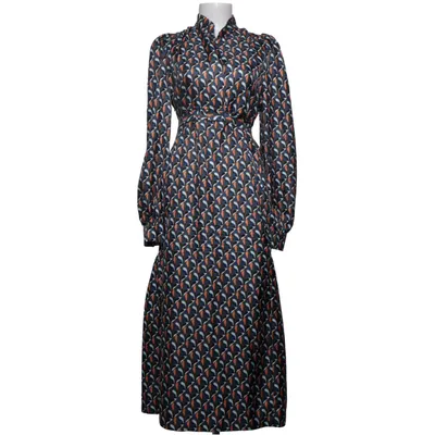 Robe longue (Bleu, Marron, Multicolore) de Odeeh Soie