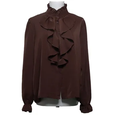 Blouse (Brown) from Pronto Moda Elastane, Polyester