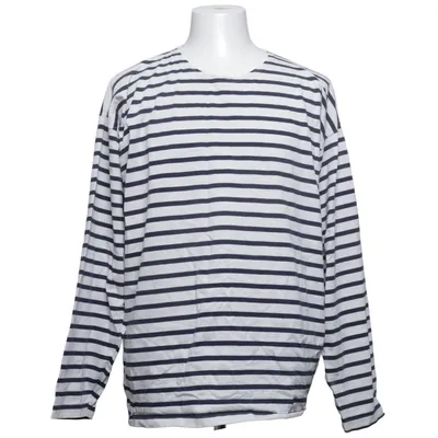 Lange mouwen shirt (Wit, Blauw) van Ground Floor Katoen