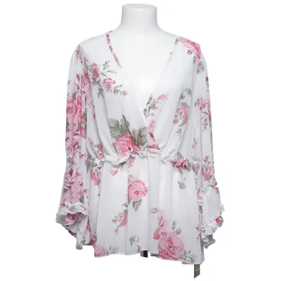 Omlottblus (Vit, Rosa, Grön) från Shein Curve Polyester