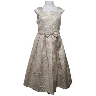 Blumenkinderkleid (Gold) von Couture Princess Polyester