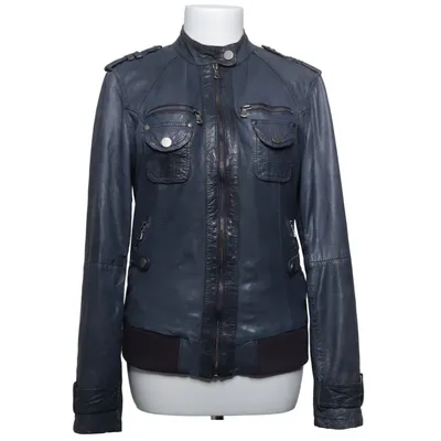 Lederjacke (Grau) von Essentiel Antwerp Leder, Polyester