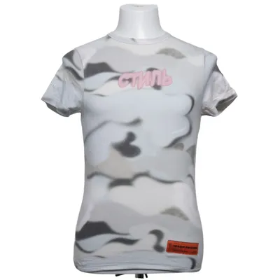 T-shirt (Gray, White) from Heron Preston Cotton, Polyester