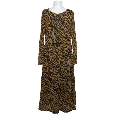 Maxi jurk (Zwart, Geel) van Ichi Polyamide, Polyester
