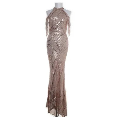 Aftenkjole (Beige, Guld) Polyester