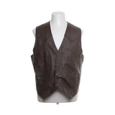 Leren vest (Bruin) Polyester, Leer