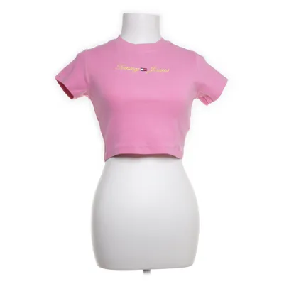 Crop top (Roze) van Tommy Hilfiger Jeans Katoen, Elastaan
