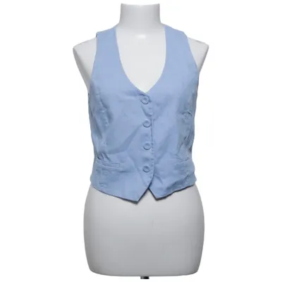 Anzugweste (Blau) von Mango Baumwolle, Leinen