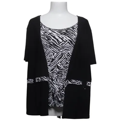 Top (Black, White) from Bassini Elastane, Polyester