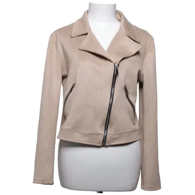 Bikerjakke (Beige) fra Hailys Elastan, Polyester