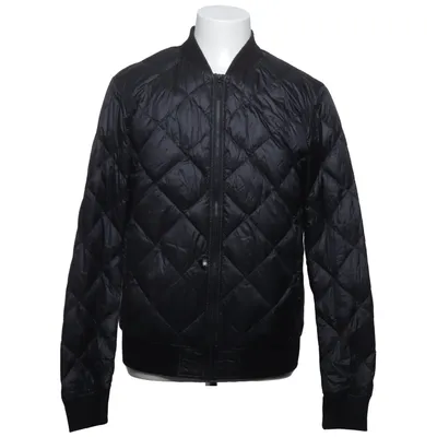 Blouson (Noir) de Uniqlo Coton, Duvet, Élasthane, Faux cuir, Nylon, Polyester
