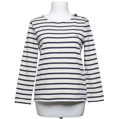 T-shirt à manches longues (Blanc, Bleu) de Sézane Coton