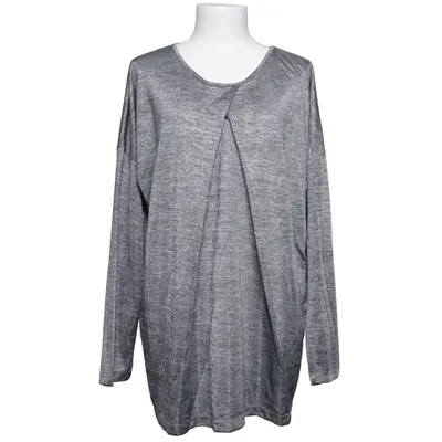 Lange mouwen shirt (Grijs) van Ulla Popken Elastaan, Polyester