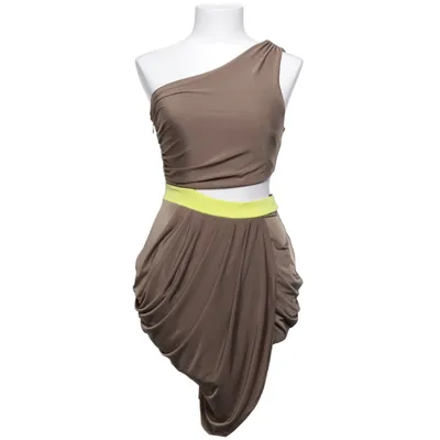 Cocktailklänning (Brun) från Bebe Elastan, Polyester