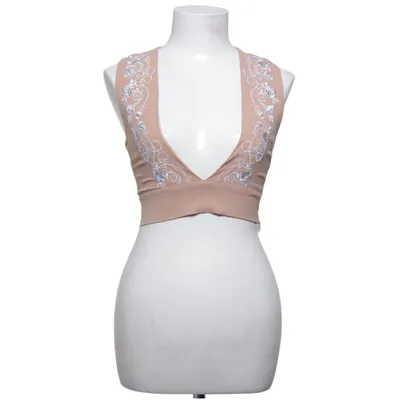Crop top (Beige) de Carli Bybel x Missguided Élasthane, Polyester