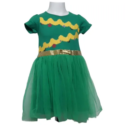 Kleid (Grün, Gelb, Gold) von Softer Days Baumwolle, Polyester