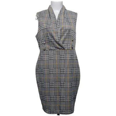 Jurk (Zwart, Wit, Geel) van Select Elastaan, Polyester