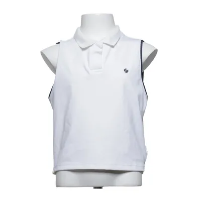 Top (White, Blue) from Zara Elastane, Polyester
