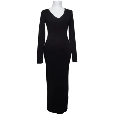 Maxi jurk (Zwart) van Edited Elastaan, Viscose