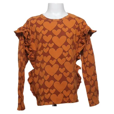 Lange mouwen shirt (Oranje, Bruin) van Carlijnq Elastaan, Organisch katoen