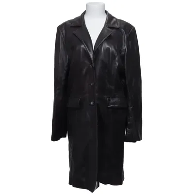 Veste longue en cuir (Marron) de Redskins Cuir
