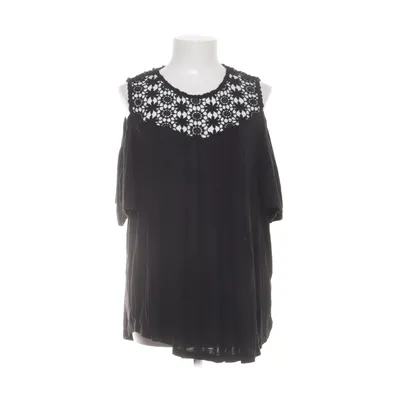 Top (Zwart) van Janina Curved Elastaan, Polyester, Viscose