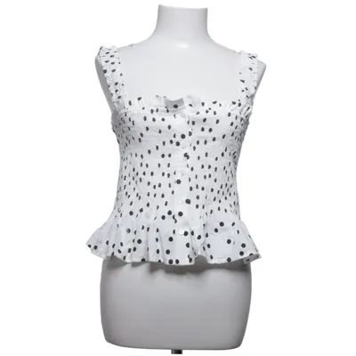 Crop top (Hvid, Sort) fra Loavies Bomuld, Linned, Viscose