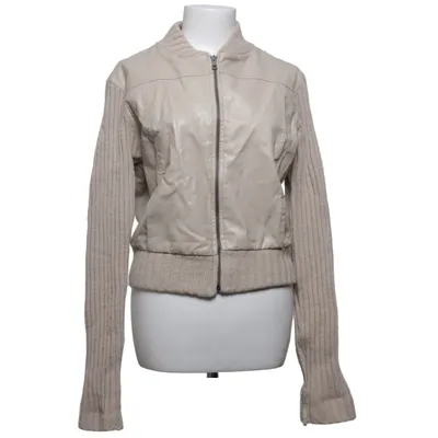Bomber jacket (Beige) from Connect Acrylic, Cotton, Polyurethane, Wool