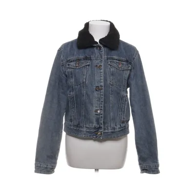 Lined denim jacket (Blue, Black) from Pull & Bear Denim Cotton