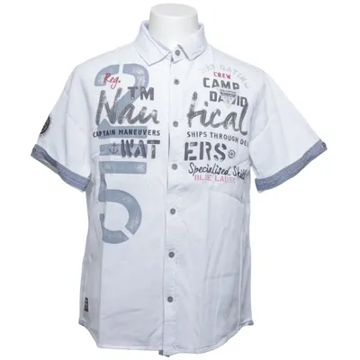 Chemise à manches courtes (Blanc, Bleu) de Camp David