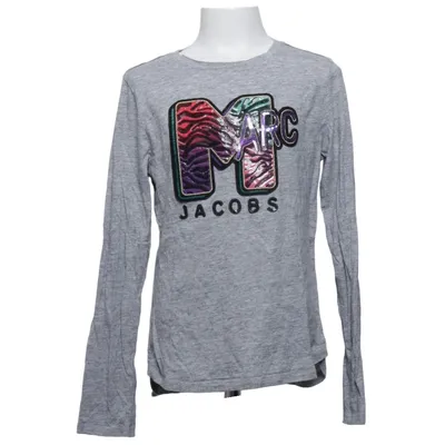 T-shirt à manches longues (Gris, Multicolore) de Little Marc Jacobs Coton, Modal