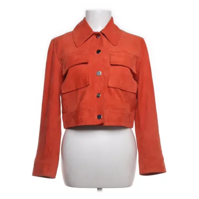 Leren jack (Oranje) van Ganni Polyester, Leer