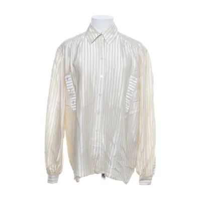 Blouse (Beige, White) from Escada Silk