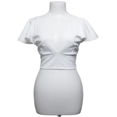 Crop top (Frill Sleeve Top) van NLY One Elastaan, Polyester