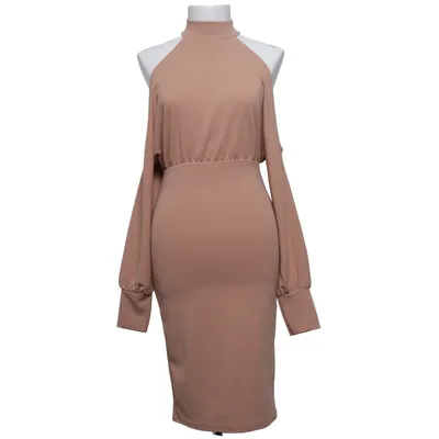 Kjole (Beige) fra Femme Luxe Elastan, Polyester