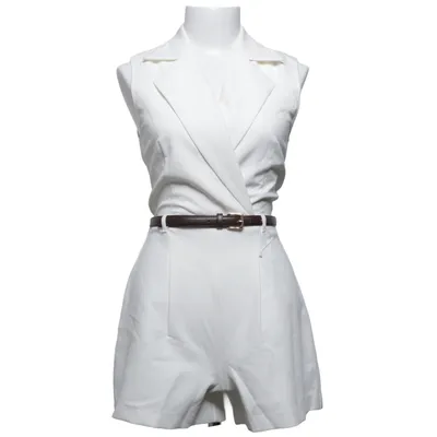 Jumpsuit (White) from Amisu Elastane, Polyester, Viscose