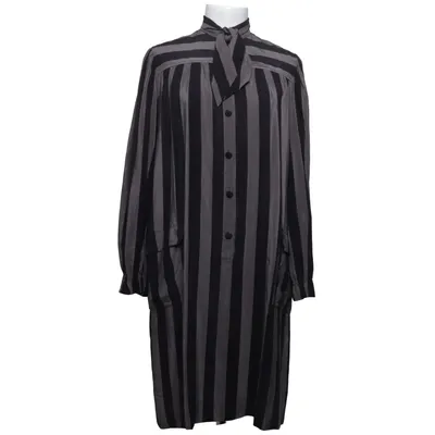 Skjortekjole (Grå, Sort) fra Pierre Balmain Silke