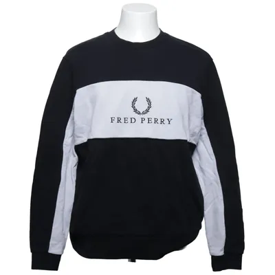 Collegetröja (Svart, Vit) från Fred Perry Sportswear Bomull, Elastan