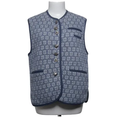 Gilet (Blauw, Wit) van Country Line Katoen, Modal, Wol