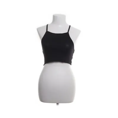 Crop top (Zwart) van Divided by H&M Katoen, Elastaan