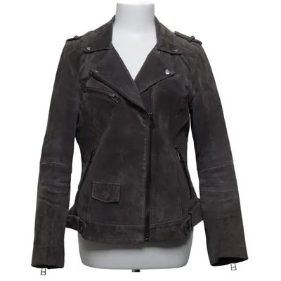 Bikerjack (Grijs) van 17&co. Katoen, Leer, Polyester