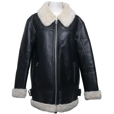 Shearlingjacka (Svart, Beige) från Zara Polyester