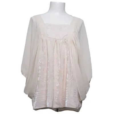 Bluse (Beige) fra H&M Conscious Collection Genanvendt polyester, Viscose