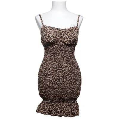 Jurk (Bruin, Zwart, Meerkleurig) van L&S Elastaan, Polyester