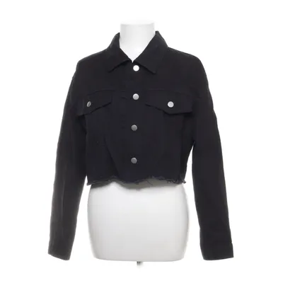 Jeansjacka (Svart) från Shein Curve Bomull, Polyester