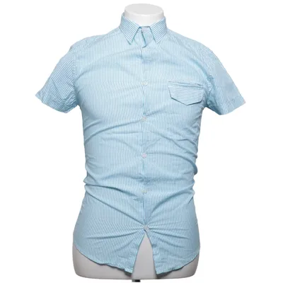 Chemise à manches courtes (Bleu, Blanc) de Emilio Coton