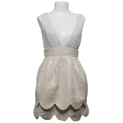 Cocktailkjole (Beige) fra H&M Conscious Collection Metallfiber, Genanvendt polyester